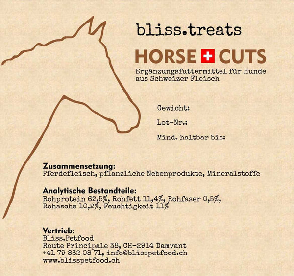 bliss.treats HORSE CUTS