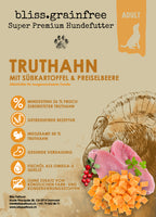 bliss.grainfree Adult Truthahn mit Süsskartoffel & Preiselbeere