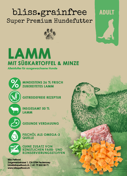 bliss.grainfree Adult Lamm mit Süsskartoffel & Minze