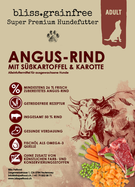 bliss.grainfree Adult Angus-Rind mit Süsskartoffel & Karotte