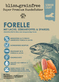 bliss.grainfree Senior & Light Forelle mit Lachs, Süsskartoffel & Spargel
